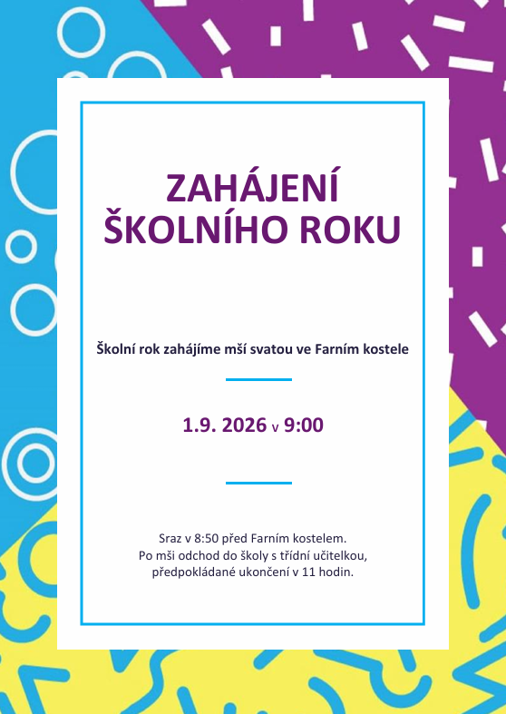 Zahájení školního roku 2026/2027
